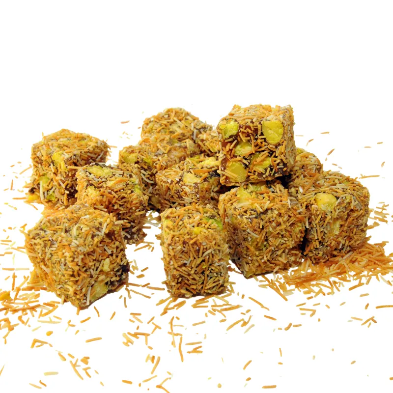 [LKM-001-005-300] Lokum Çifte Kavrulmuş Antep Fıstıklı Kadayıf Kaplı 300gr
